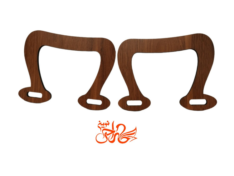 دسته کیف چوبی دو عددی ضخامت ۶ میلیمتر کد 505